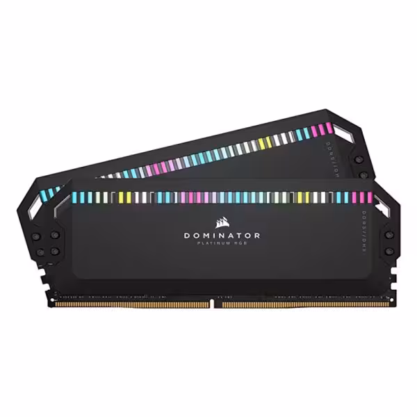 رم دسکتاپ کورسیر دو کاناله Corsair DOMINATOR PLATINUM RGB DDR5 32GB 6000MHZ