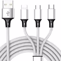 کابل تبدیل USB به  لایتنینگ /micro USB/USB-C سمگپرس مدل توربو شارژ طول 1 متر
