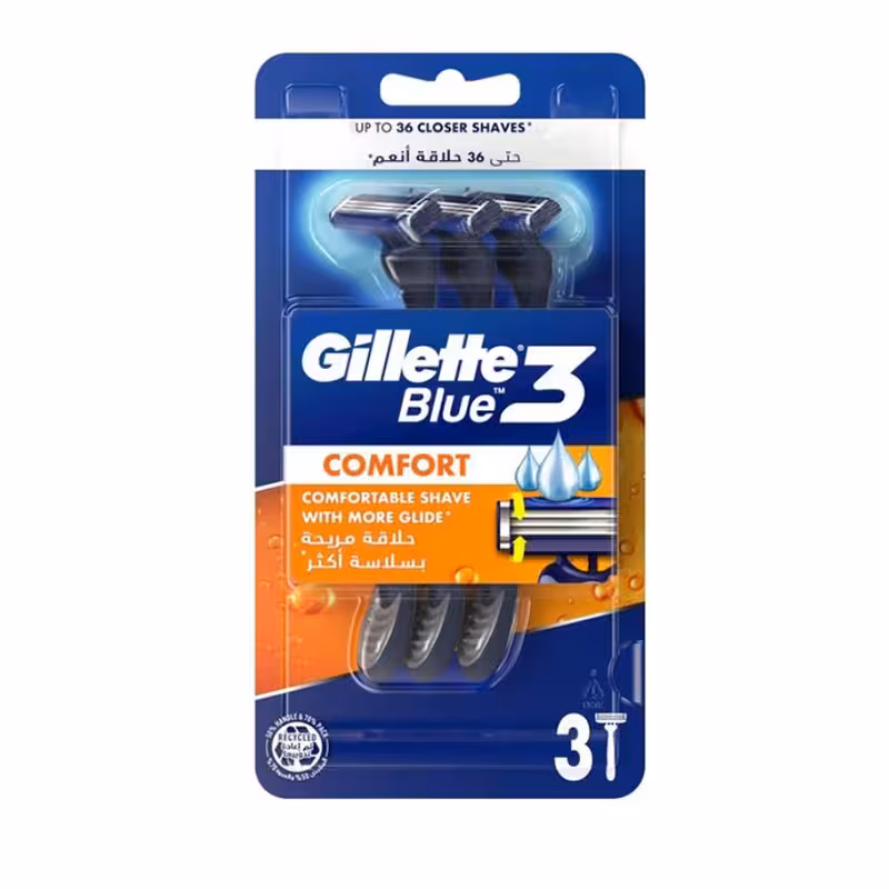 ژیلت سه لبه سه عددی (اصل) مدل بلو تری کامفورت BLUE3 COMFORT برند Gillette