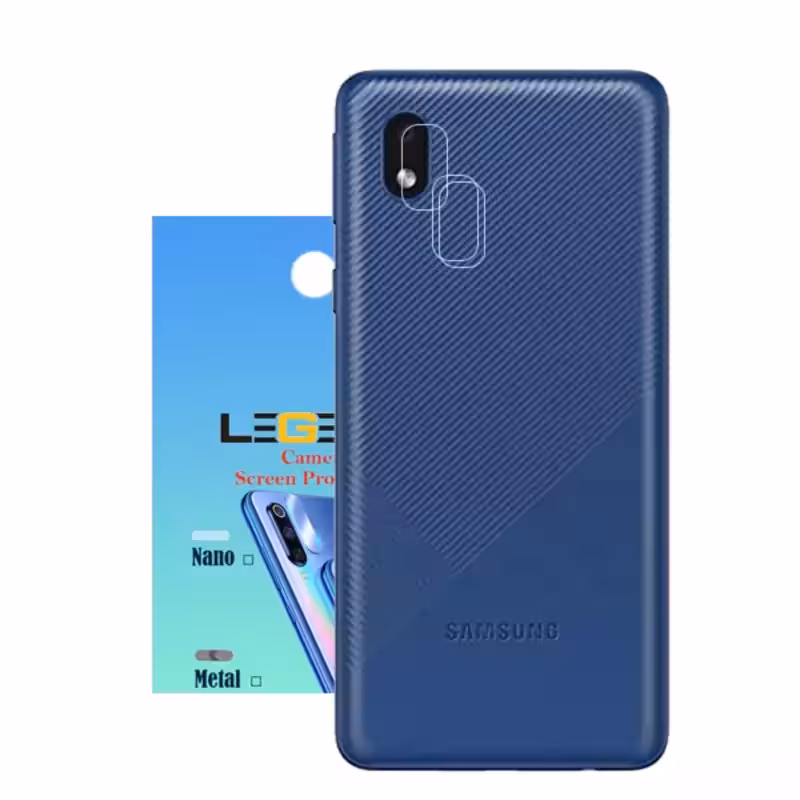 محافظ لنز دوربین لجند مدل نانوگلس مناسب برای موبایل سامسونگ Galaxy A01 Core بسته 3 عددی