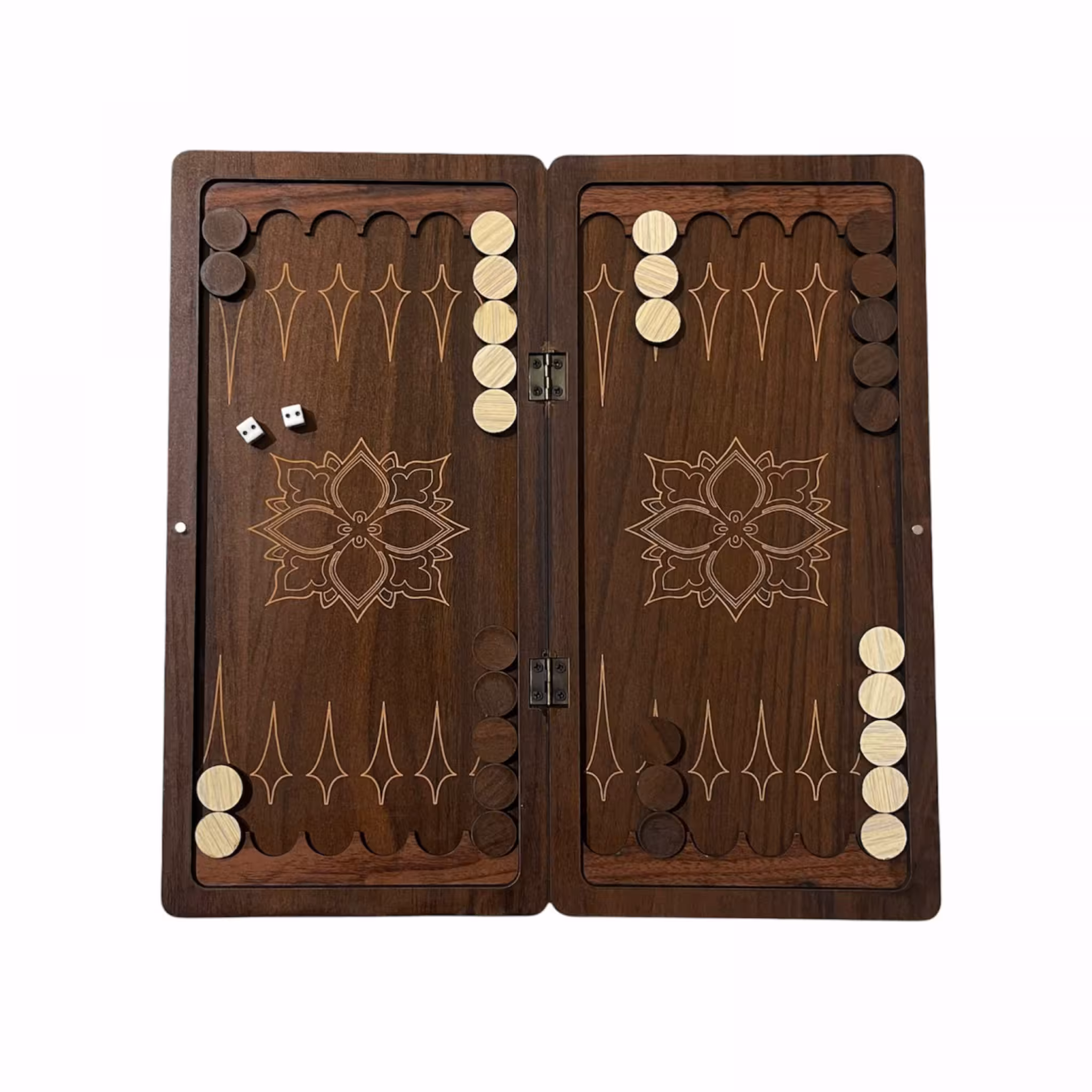 تخته نرد جیبی پشت منچ سایز 24