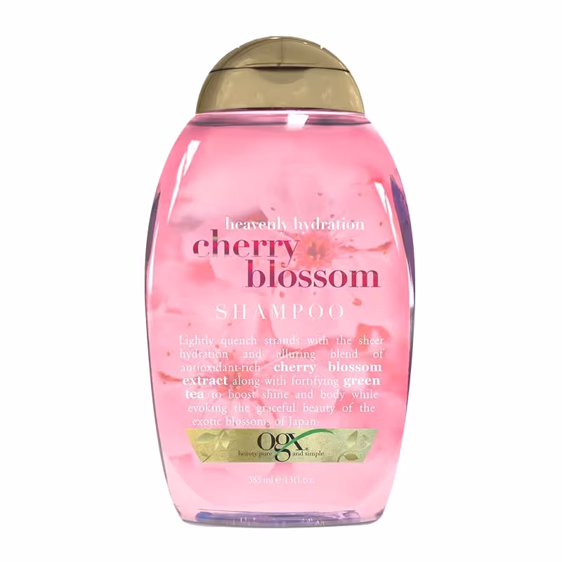 شامپو فاقد سولفات شکوفه گیلاس Cherry Blossom او جی ایکس Ogx حجم 385ml