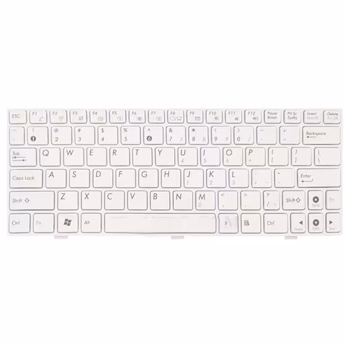 کیبورد لپ تاپ ایسوس Eee PC 1004 1005 سفید با فریم فلت پهن