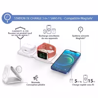 شارژر بی سیم فورس مدل FPMSINDUC3EN1W MagSafe