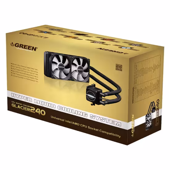 خنک کننده آبی پردازنده گرین مدل Green Glacier240 GLC240A