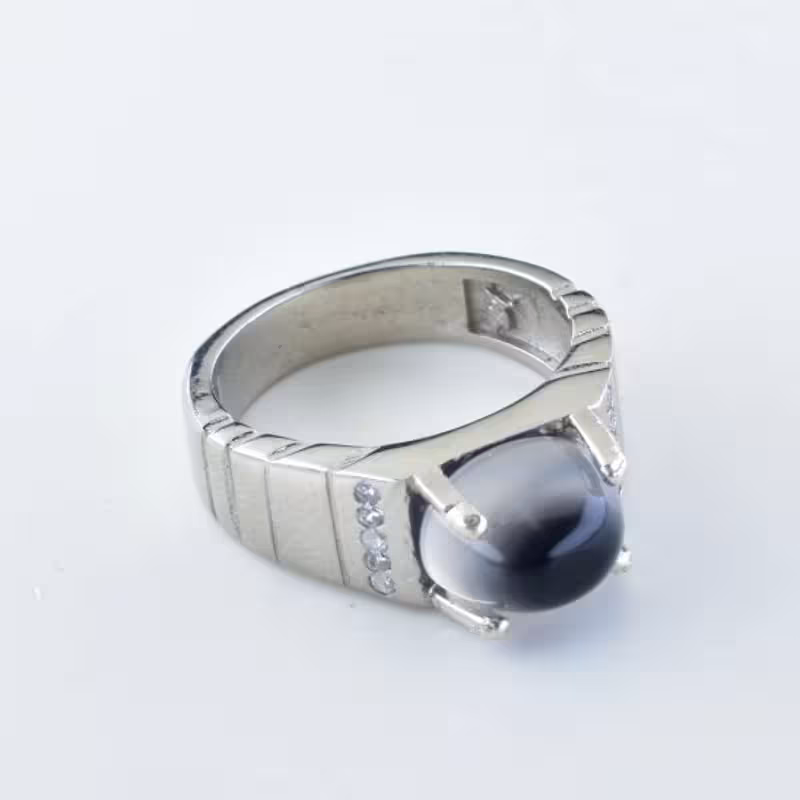 انگشتر مردانه نقره با نگین عقیق دوپوست خاص و زیبا آقابزرگ کد 204