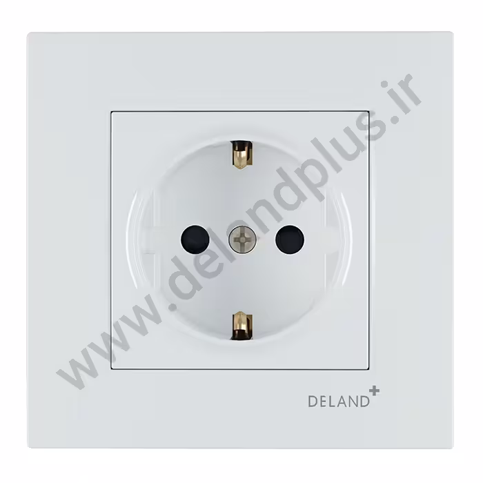 پریز برق ارت دار با پایه سرامیکی مدل آساپلاس سفید