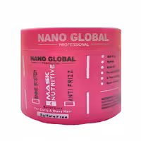 ماسک مو بدون سولفات موهای فر نانو گلوبال Nano Global Shine System Mask Natural Anti Frizz 300Ml