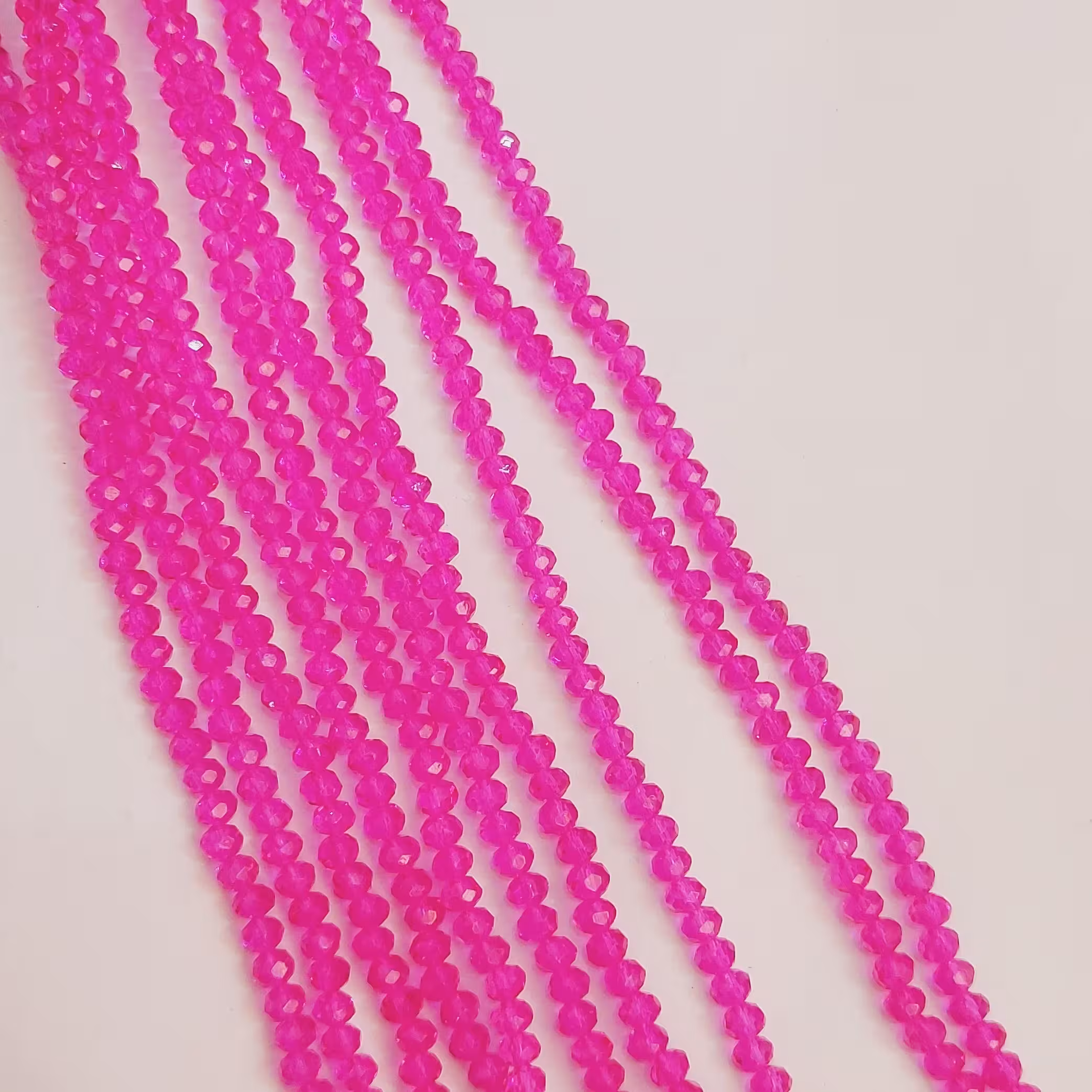 کریستال سایز4 سرخابی شیشه ای(تعداد130عددتقریبی)