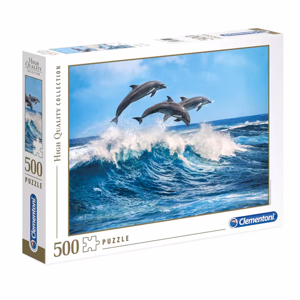پازل 500 قطعه Clementoni طرح دلفین ها