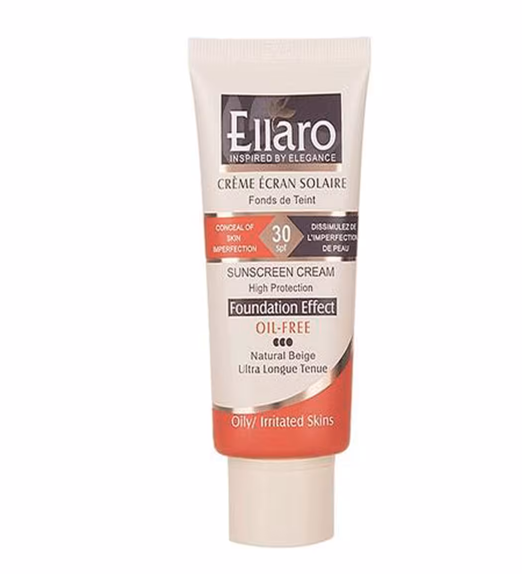 کرم ضد افتاب SPF 30 فاقد چربی کرم پودری الارو