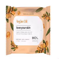 دستمال مرطوب پاک کننده آرایش روغن آرگان بیول 20 عددی