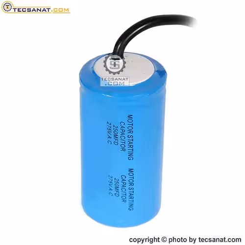 خازن خشک 250 میکروفاراد کابل دار