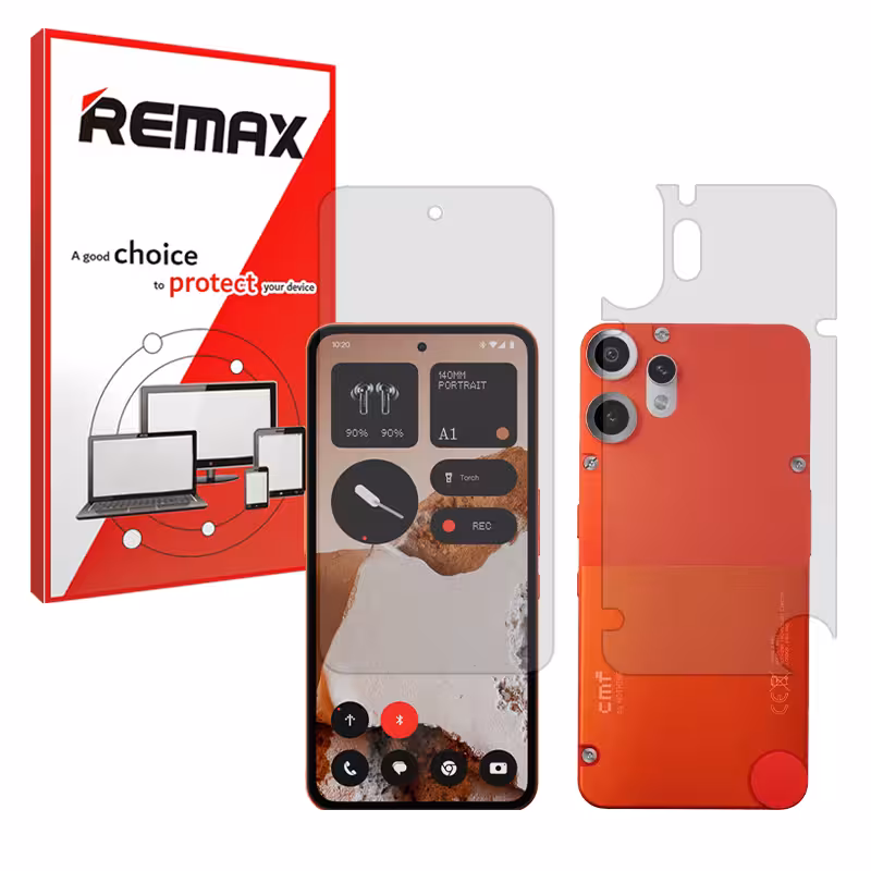 گلس صفحه نمایش و پشت گوشی ناتینگ CMF Phone 2 Pro مدل هیدروژلی مات برند ریمکس کد SS