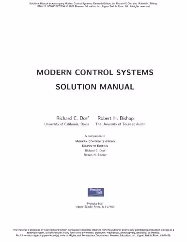 خرید و دانلود نسخه کامل کتاب Modern control systems solution manual