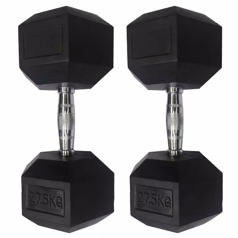 دمبل مدل شش ضلعی وزن 27.5 کیلوگرم بسته 2 عددی