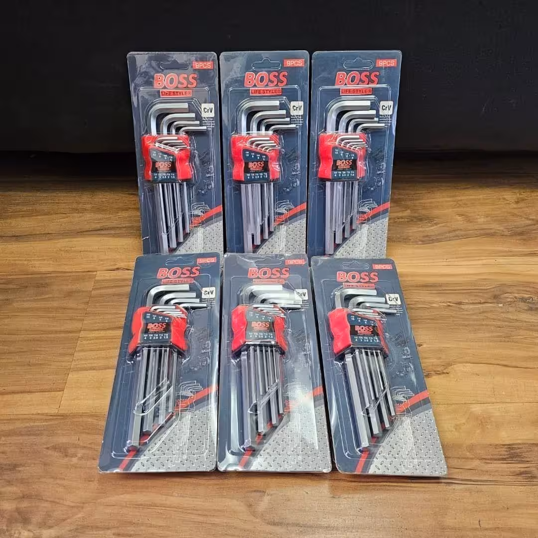 آچار آلن 9 عددی بلند باس