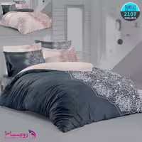 قیمت و خرید سرویس روتختی طرح طوسی گلبهی دو نفره برند Turkaz کد 2111