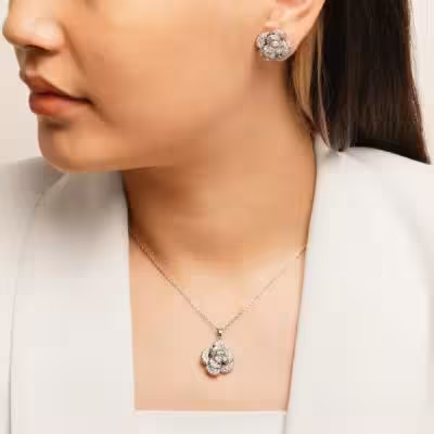 نیم ست سوپر لوکس rose gold رادیوم..