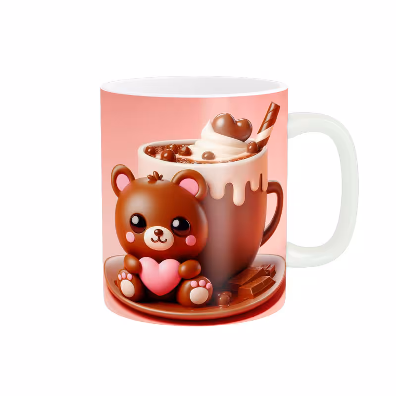 خرید ماگ-لیوان   خرس شکلاتی و فنجون کد 960