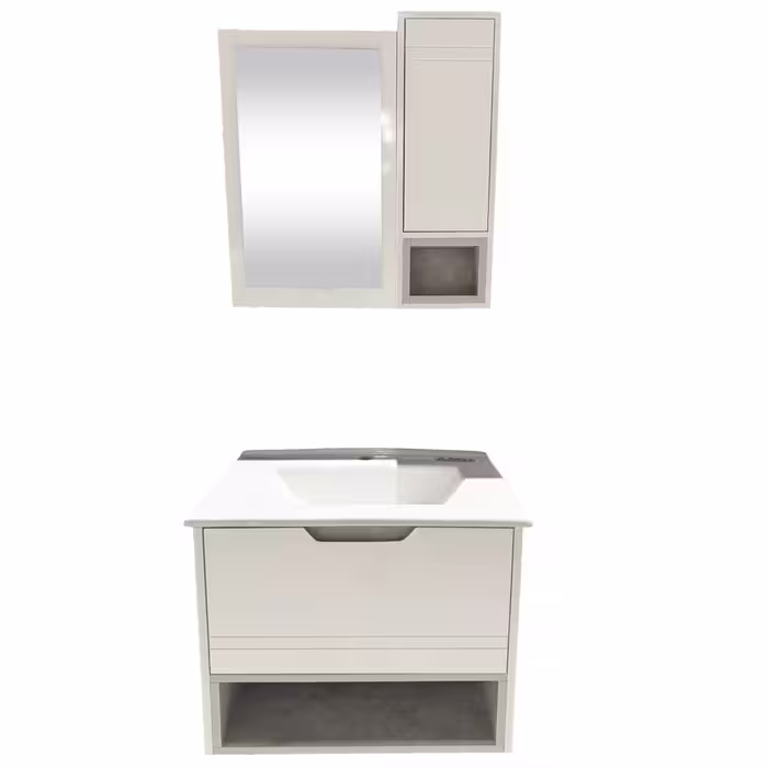 روشویی کابینتی مدل GW87 رنگ سفید طوسی