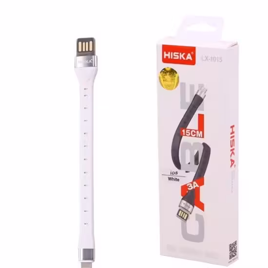 کابل آیفون (Lightning) پاوربانکی هیسکا (HISKA) طول 15 سانتی متر مدل LX-1015

