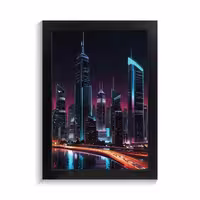 تابلو منظره طرح شهر مدرن کد PF-22176