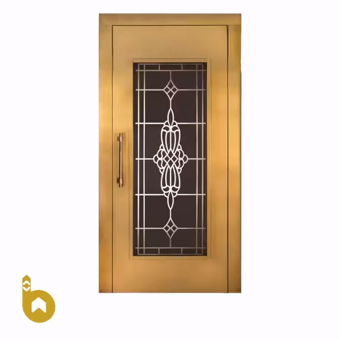 درب  لولایی آسانسور | طرح شیشه ای کلاسیک |