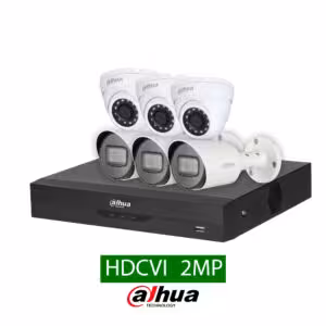 پکیج 6 دوربین مداربسته داهوا 2 مگاپیکسل میان رده