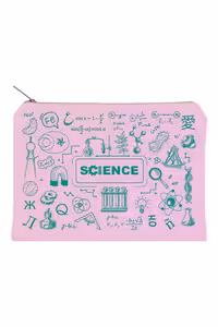 زیپ کیف سایز A5 science صورتی دات نوت
