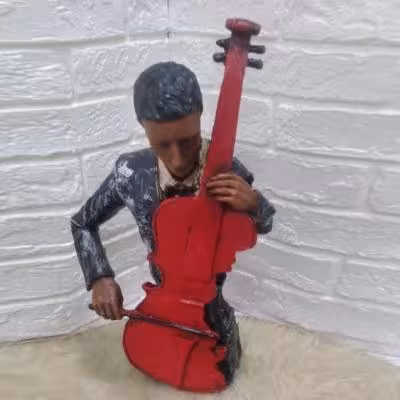 مجسمه نوازنده ویالون زن کد3