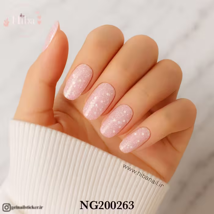 استیکر ژله ای کاشت ناخن (نیل رپ)_کد NG200263 شب‌تاب