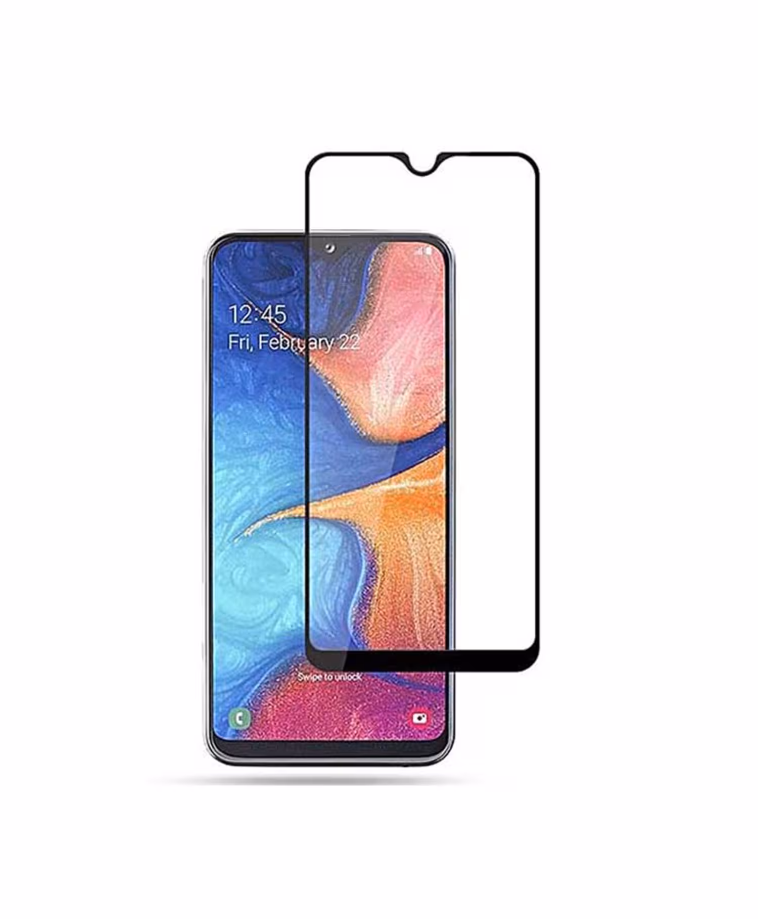 محافظ تمام صفحه نمایش شیشه ای سامسونگ A20 E