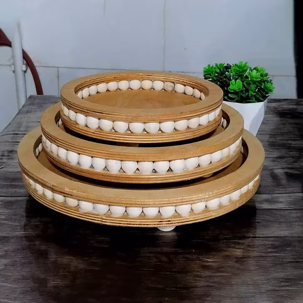 سینی رایزر چوب روس مهره دار گرد کوچک