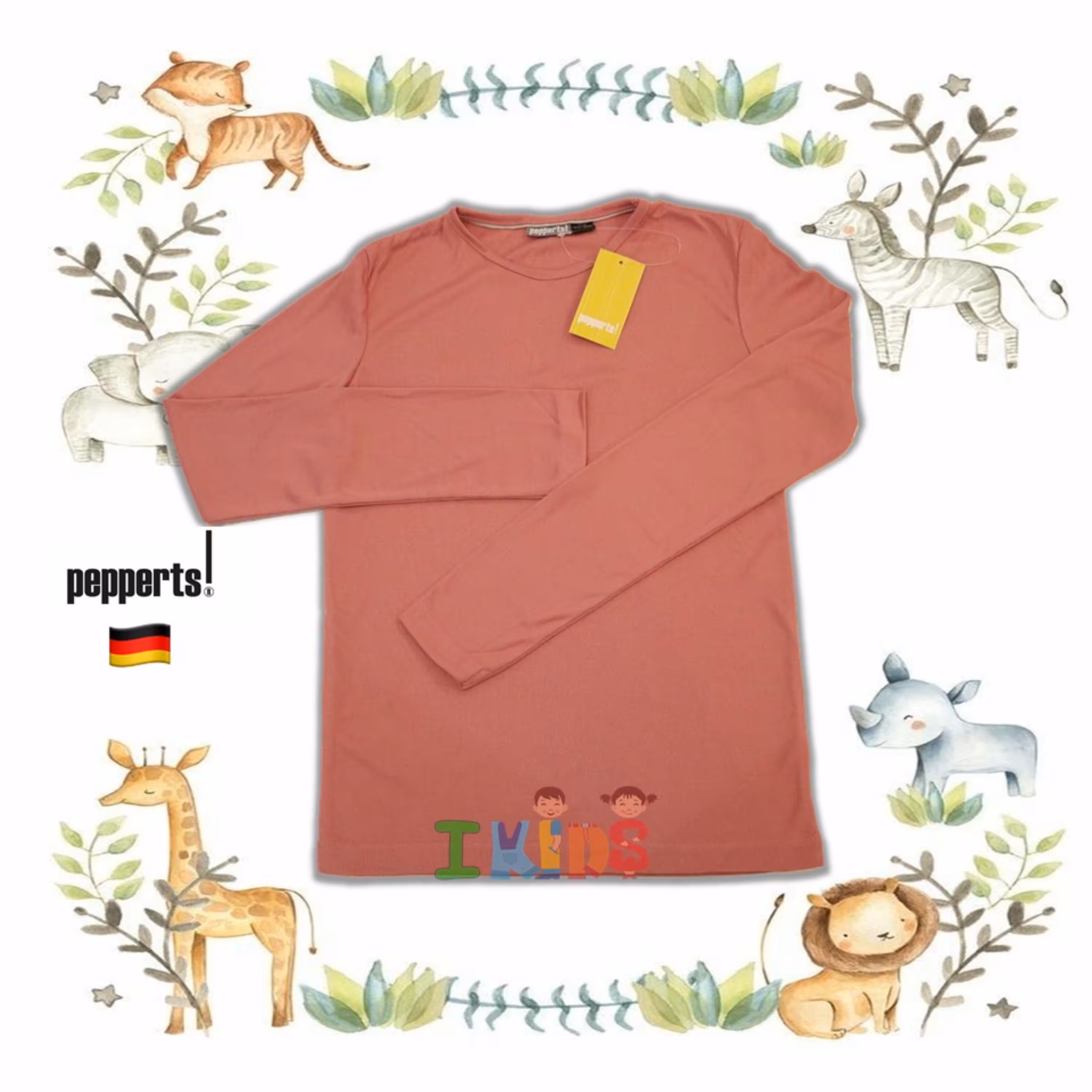 بلوز آستین بلند دخترانه صورتی  برند پیپترس - pepperts آلمان