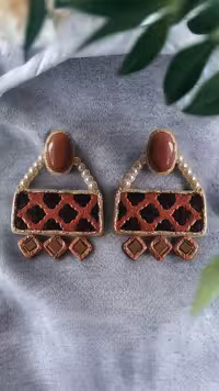 گوشواره پاپیه ماشه سنتی