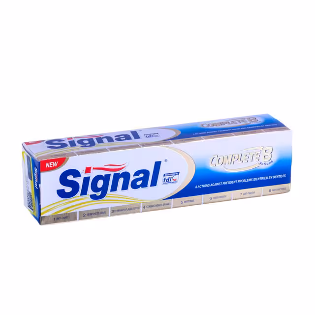 خمیر دندان سیگنال مدل Complete 8 Gold حجم 100 میلی لیتری