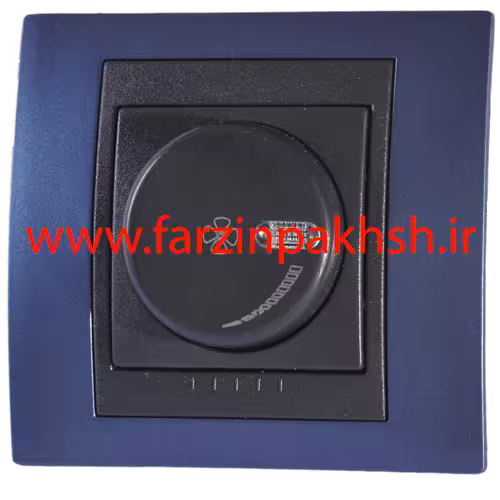 کلید دیمر فن (800w) توکار دلند مدل سیلور رنگ آبی کاربنی