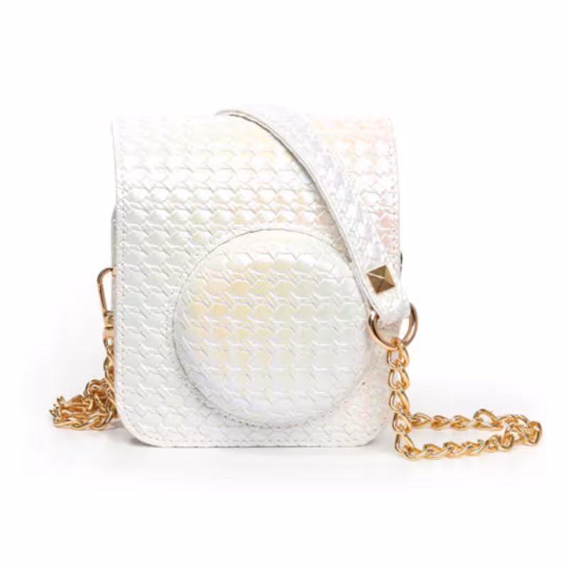 کیف چرمی دوربین فوجی Camera Case for Instax Mini 12 white