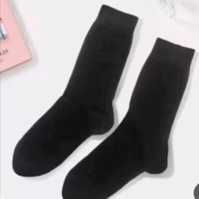 تولیدی جوراب ساق بلند مشکی تک 12 جفتی فری سایز 38 الی 44