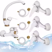 مجموعه 8تکه اردکی سفید طلایی