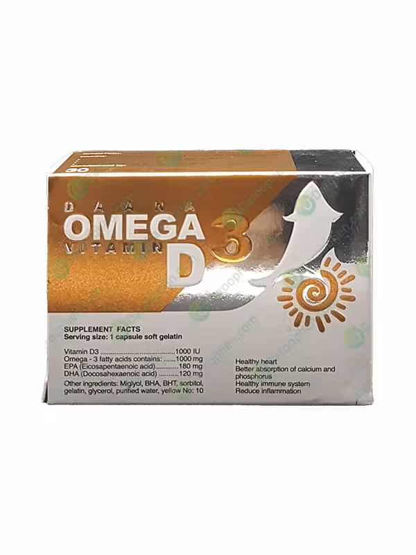 سافت ژل امگا 3 پلاس ویتامین D3 دانا