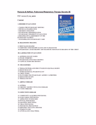 خرید و دانلود نسخه کامل کتاب Pulmonary Respiratory Therapy Secrets