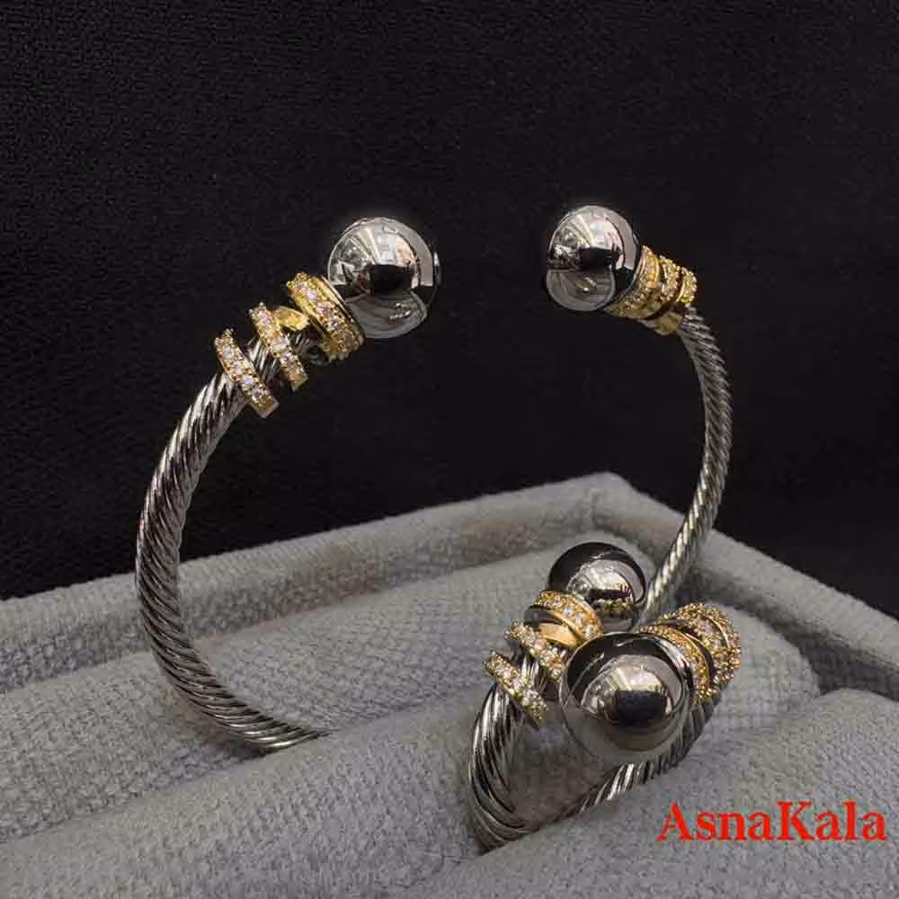 ست زنانه YSX  شامل  بنگل و انگشتر فری سایز  کد NIM141011W