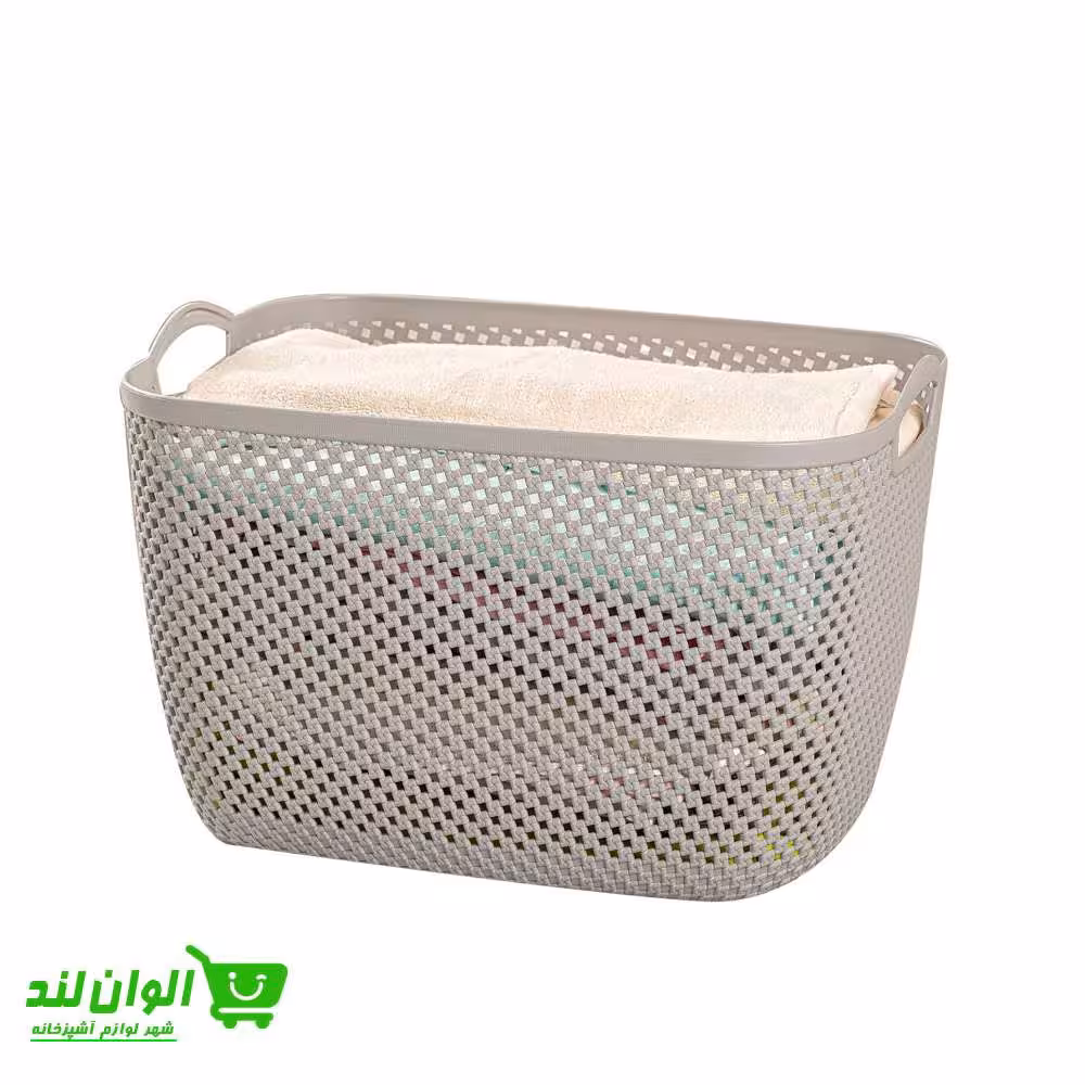 سبد نظم دهنده رخت مستطیل لیمون مدل طرح بافت بزرگ کد 34411