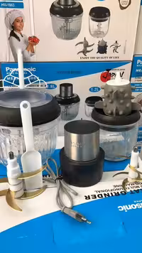 خردکن غذاساز پاناسونیک حک شده 4 لیتری 6تیغه طلایی 4 زاپاس سیر‌ پاک کن و همزن- 3 کاره- قدرت 3000W وات ارسال رایگان