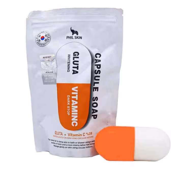 صابون کپسولی اسکین Phil Skin Gluta Vitamin C حاوی ویتامین سی 120 گرم