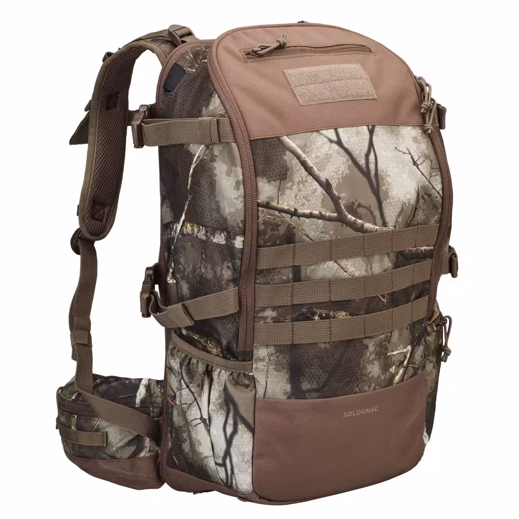 کوله پشتی شکار سولوگناک 45 لیتری بوشکرفت طرح استتار Solognac Backpack – Hunting and Nature Observation – 45L – Camouflage Pattern – X-Access