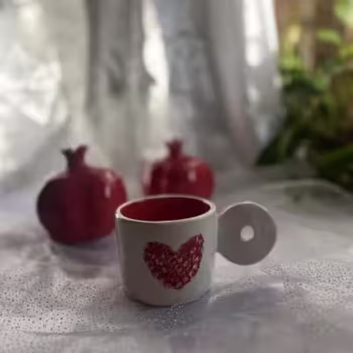 ماگ سرامیکی طرح قلب
