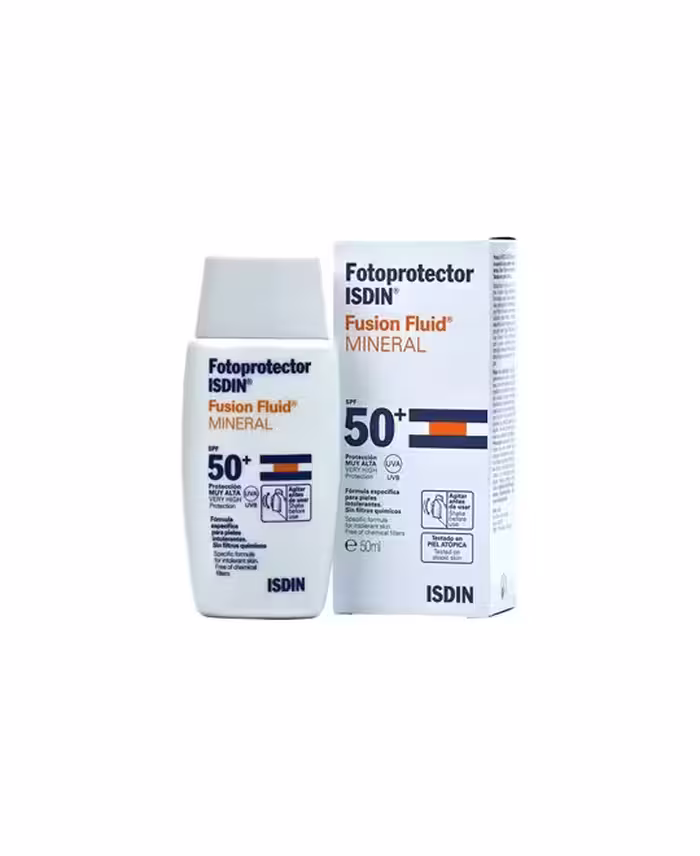 ضد آفتاب ایزدین فلوئید فیوژن مینرال  SPF50 با حجم 50 میلی لیتر